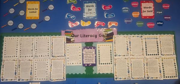 Literacy writing display