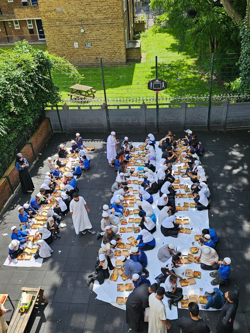 The school playground seen from above