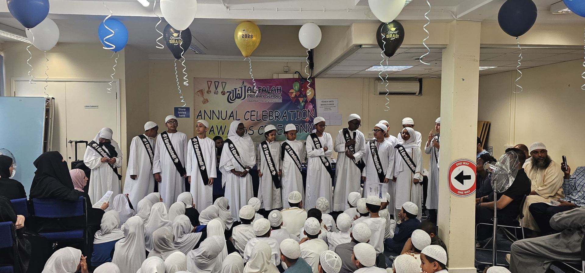 Year 6 pupils celebrating their graduation in 2025