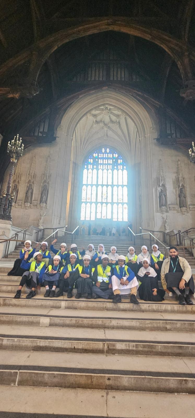 Pupils on a visit to Westminster Hall